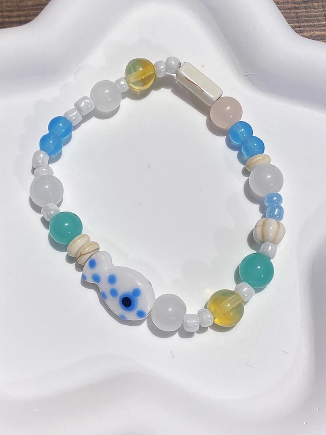 White Fish Ceramic Bracelet (Bag)