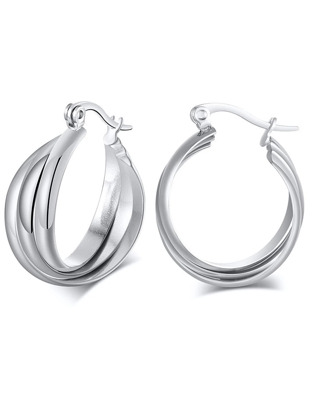 20MM steel multi-layer earrings, MS-030