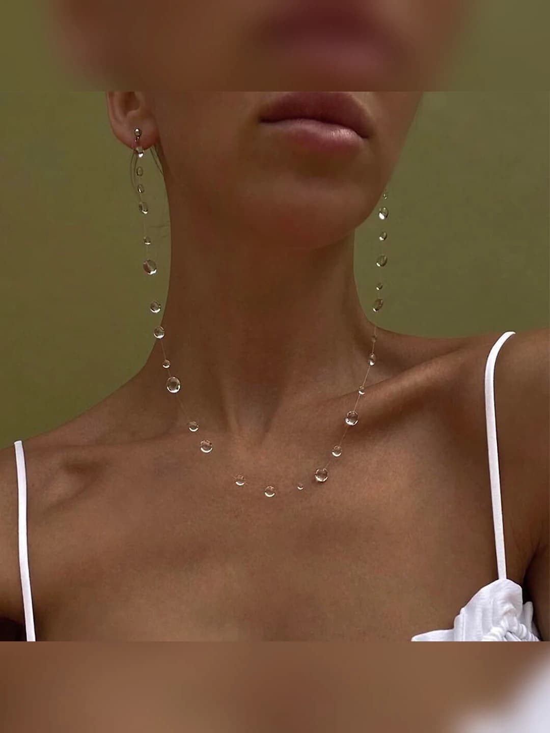 Dewdrop earring and necklace