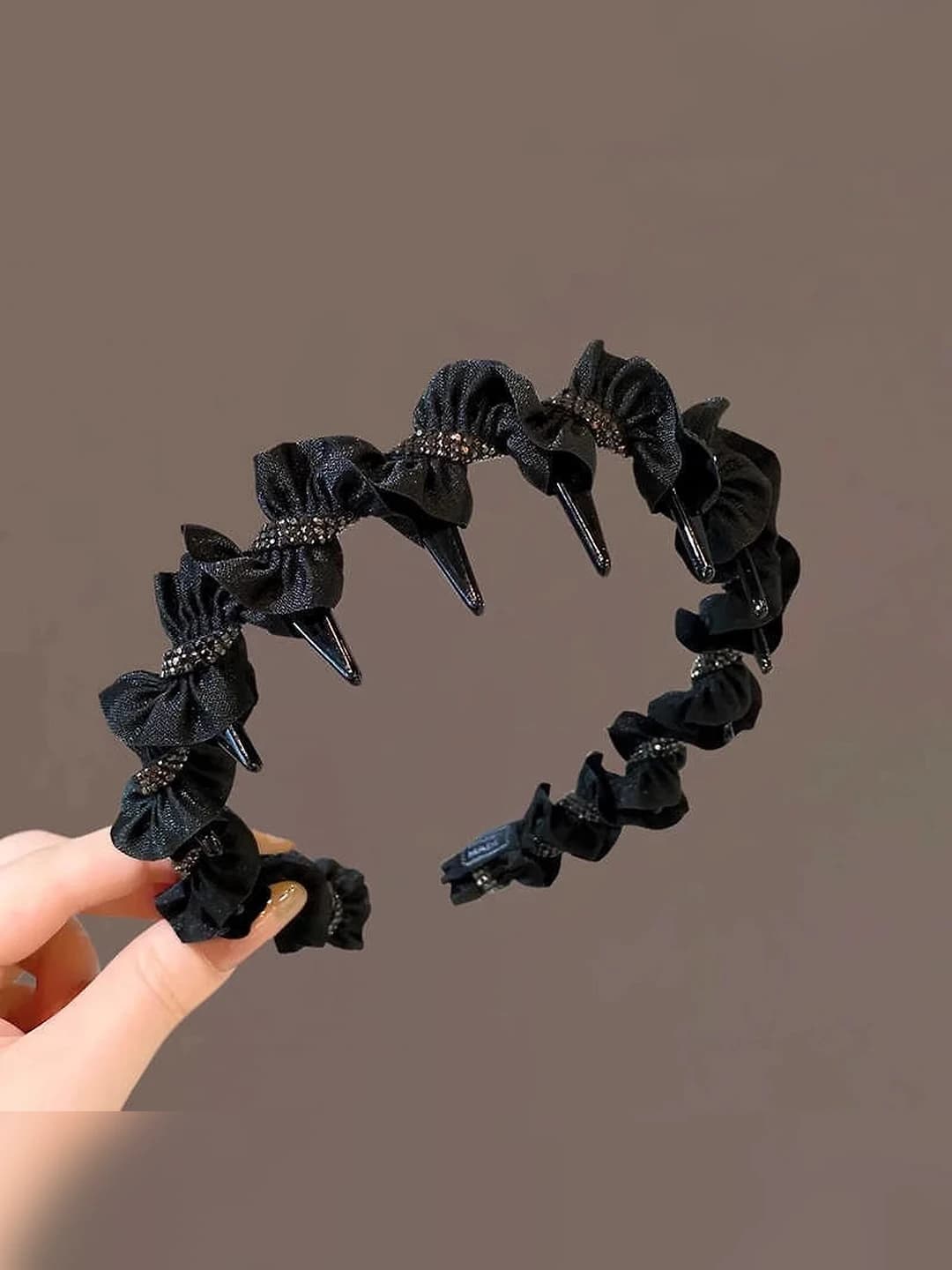 Women's Korean style fabric headband with crystals