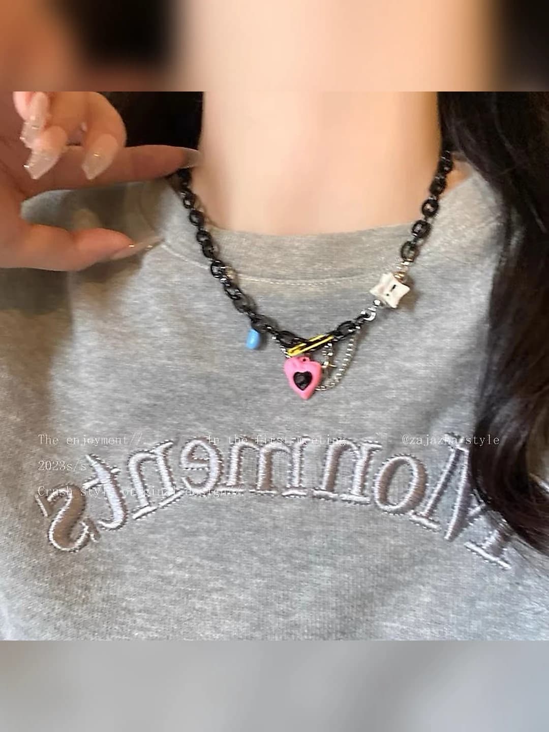 Barbie heart necklace