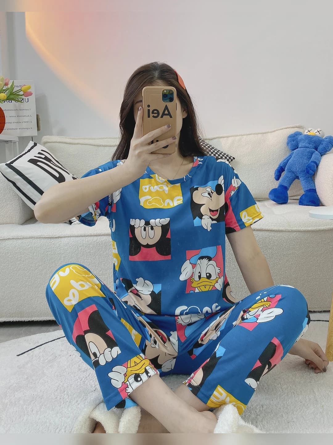 Qisqa-uzun # ko'k katak Mickey