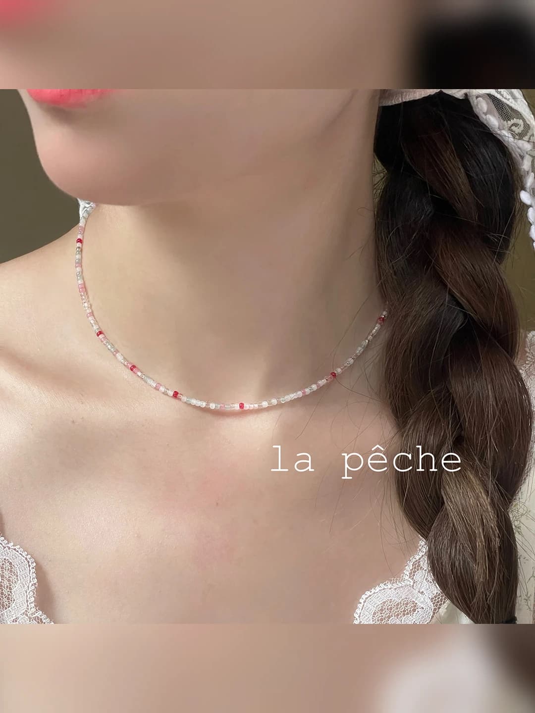 Multicolour bead necklace