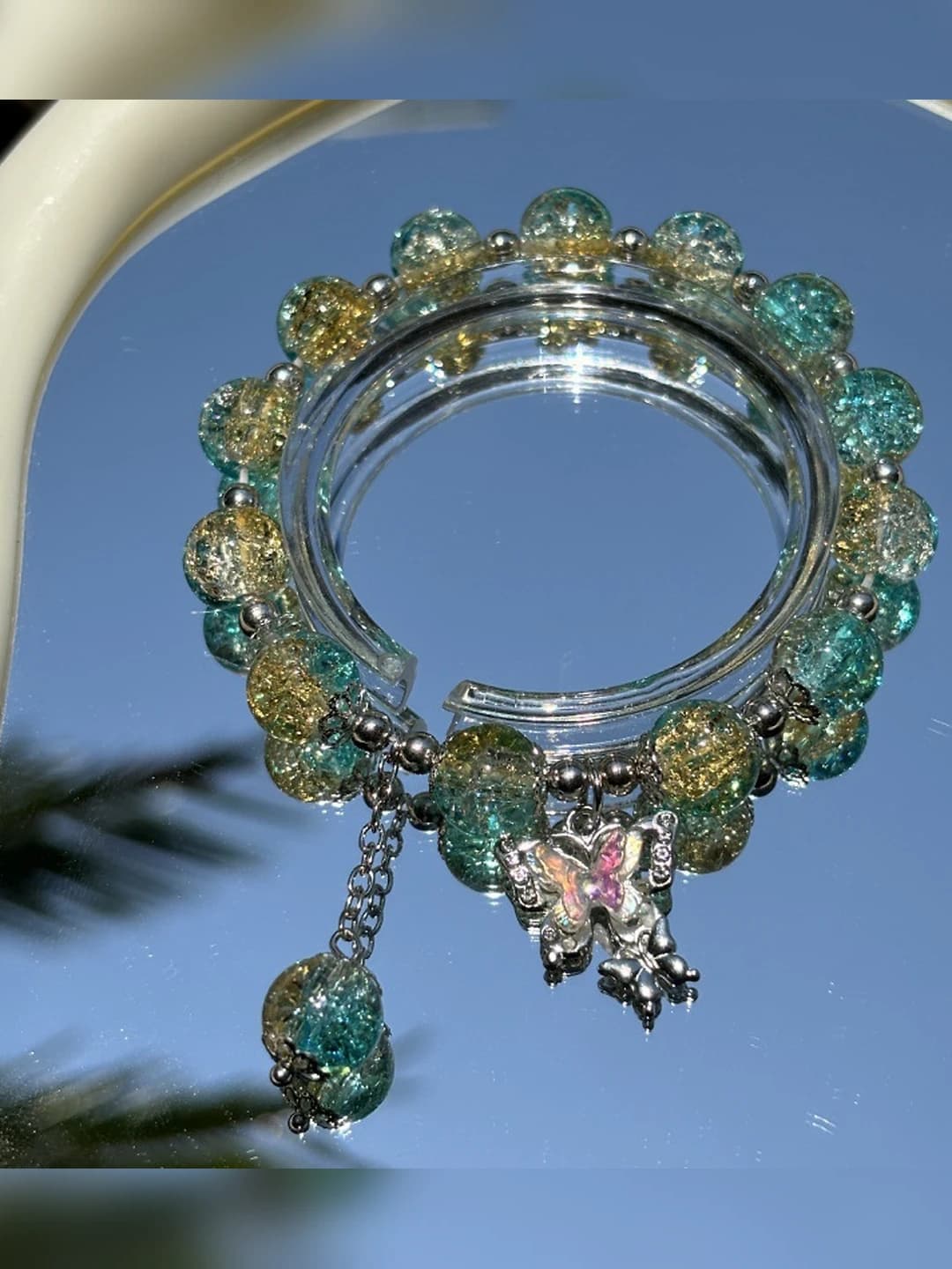 Blue & yellow bracelet