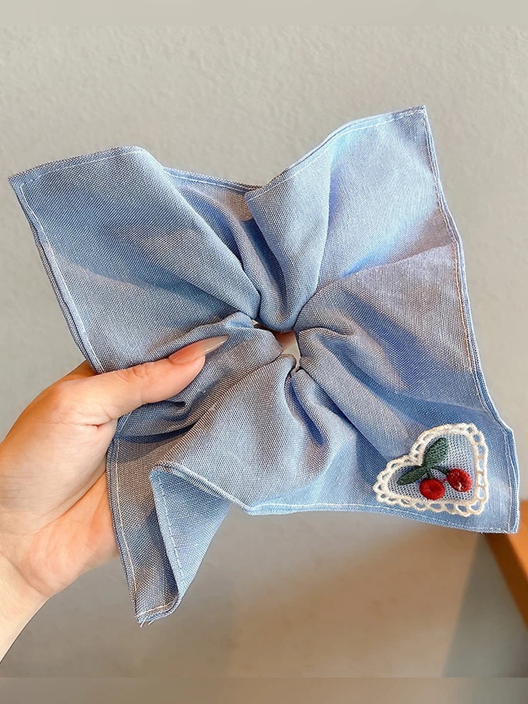Синие вишнёвые квадратный платок 19*21 cm