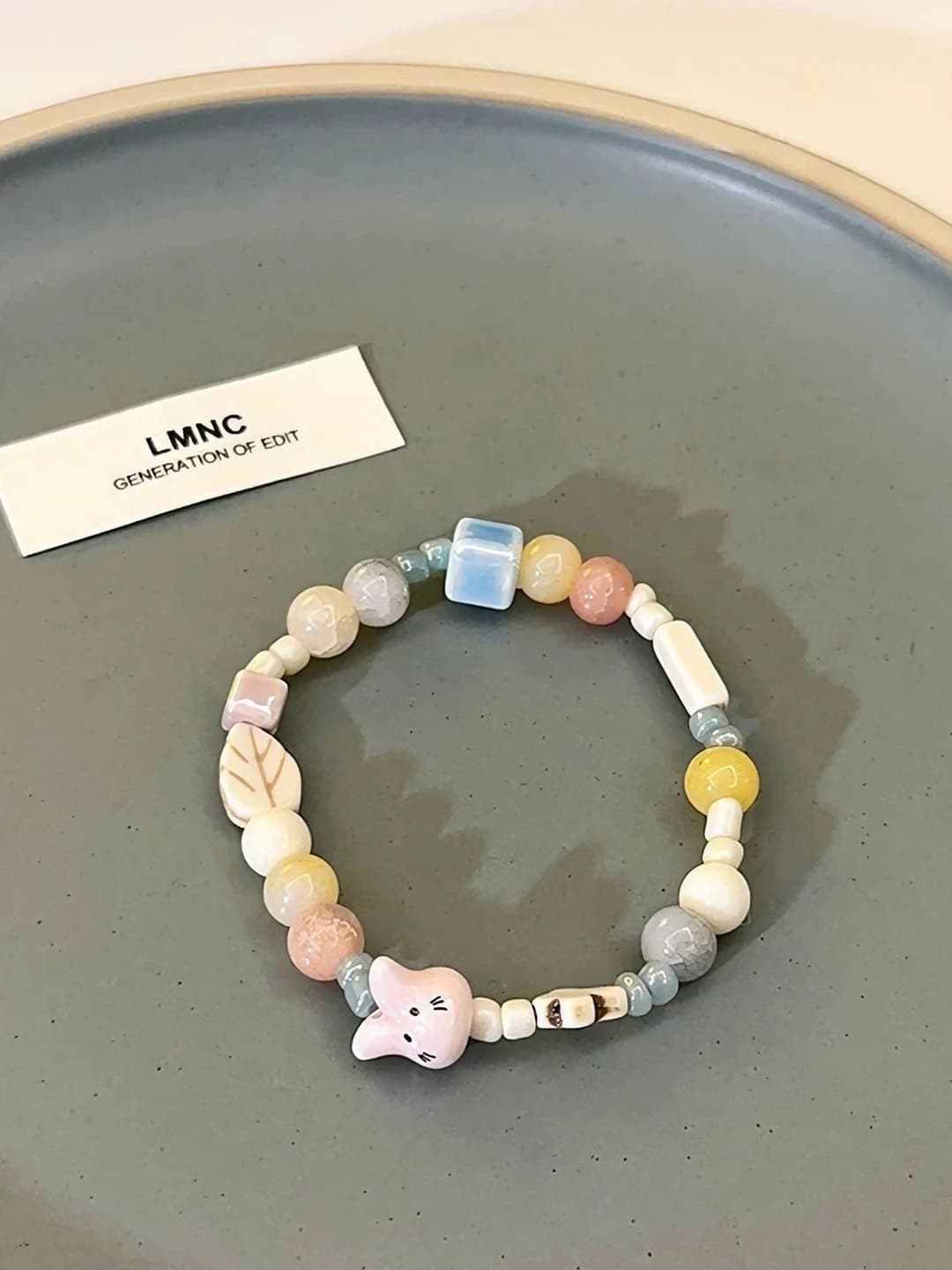 Pink bunny bracelet