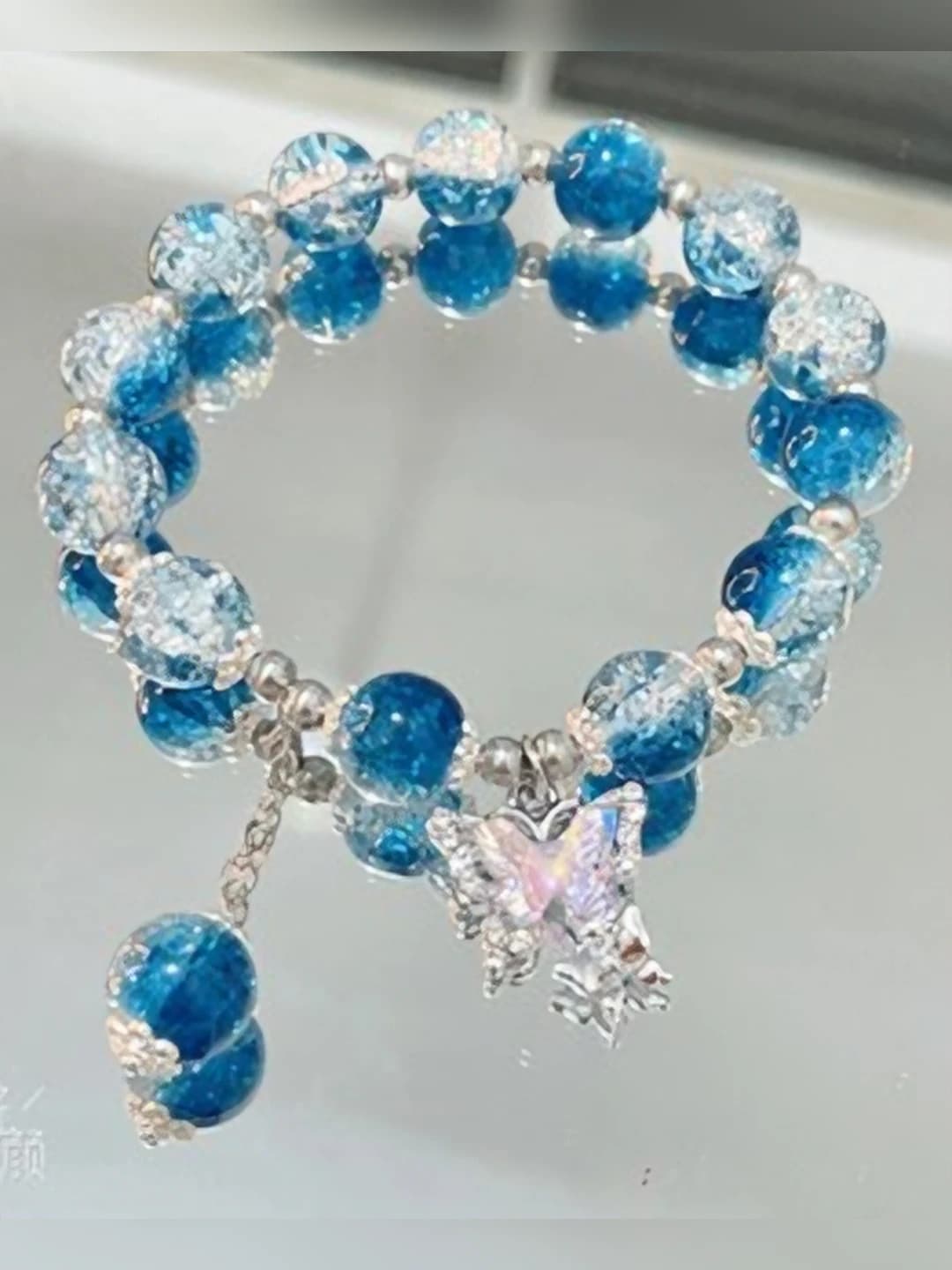 Blue butterfly bracelet