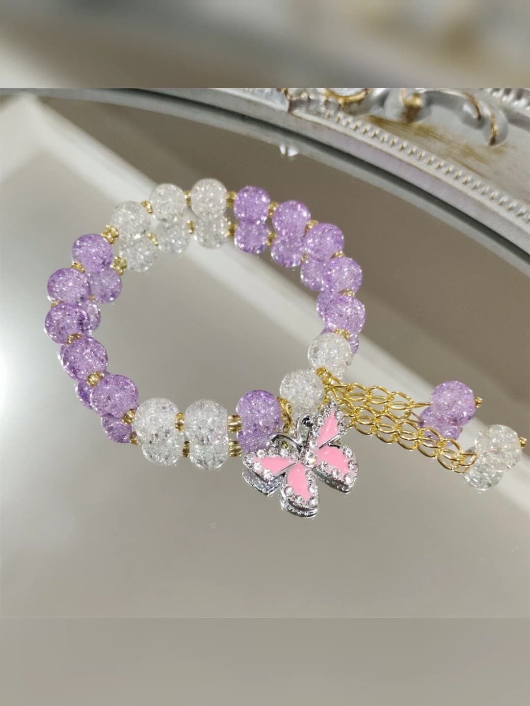 Light purple shiny butterfly