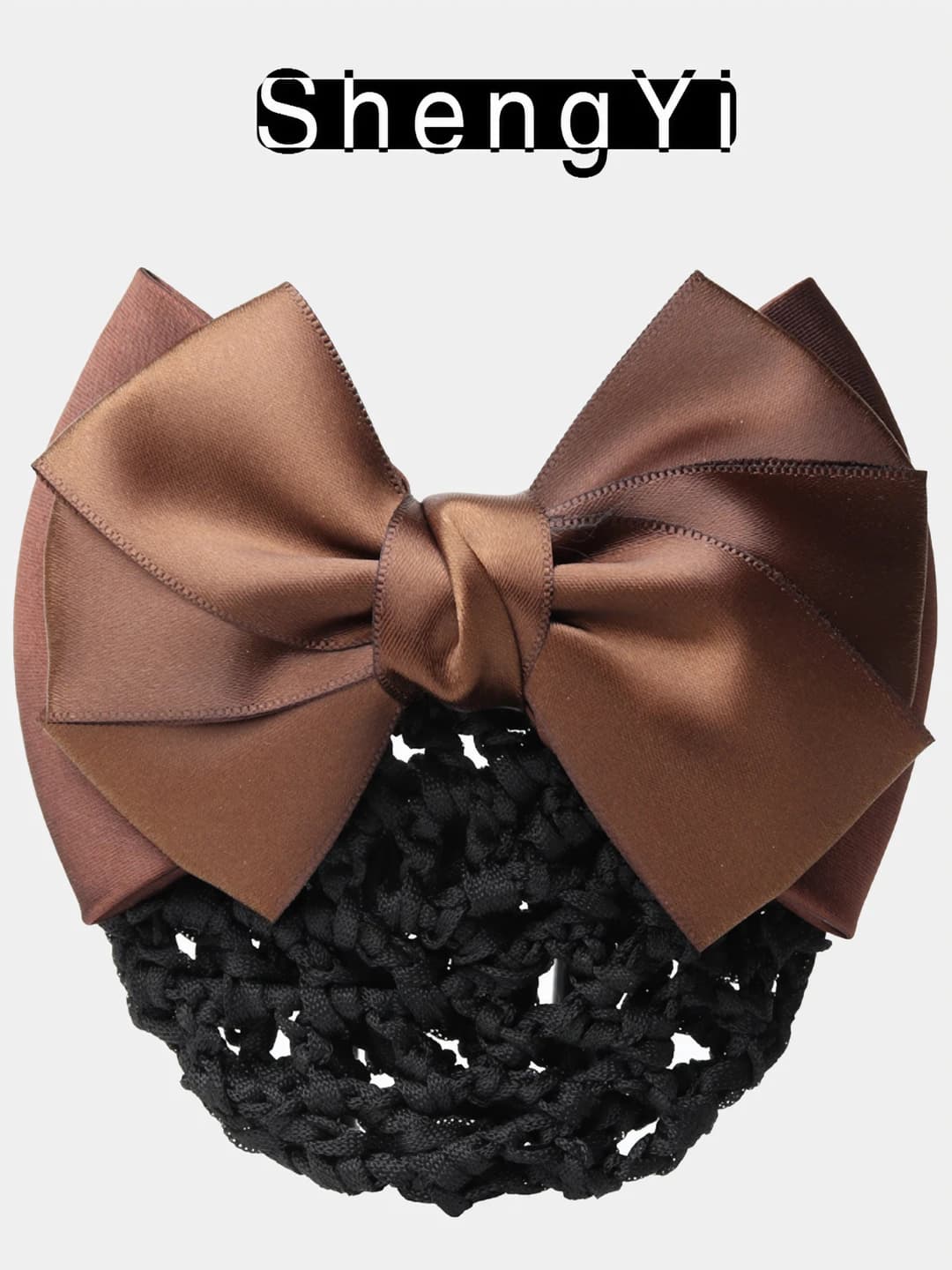 Plain 3-section, brown, black coarse mesh