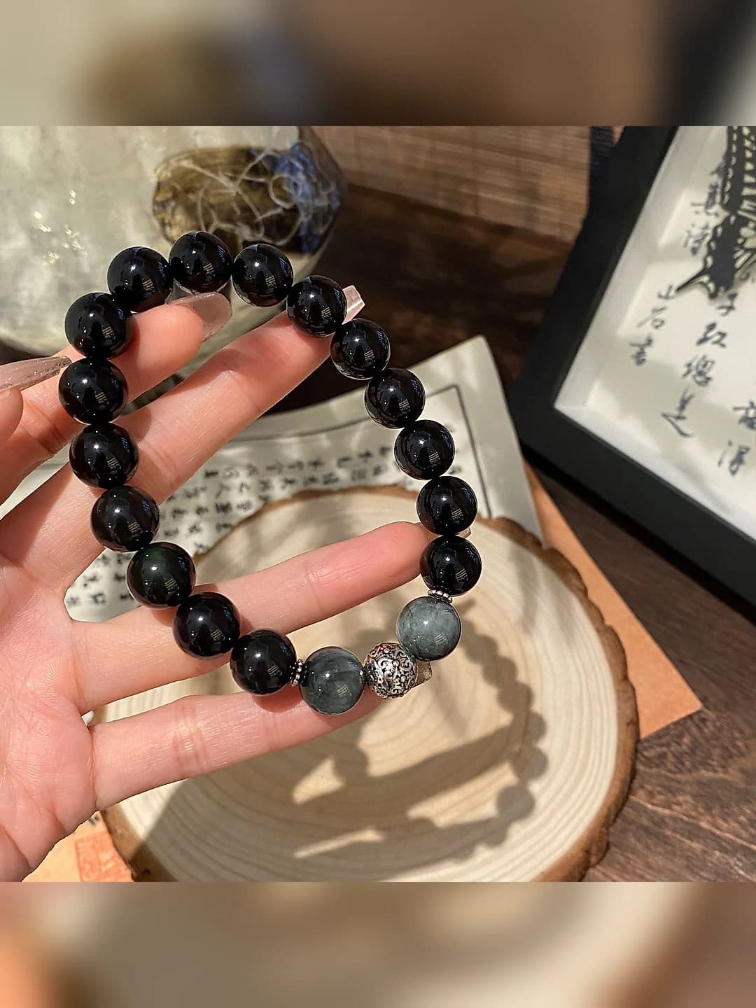 Qora obsidian qo'zi Kuro erkaklar uchun