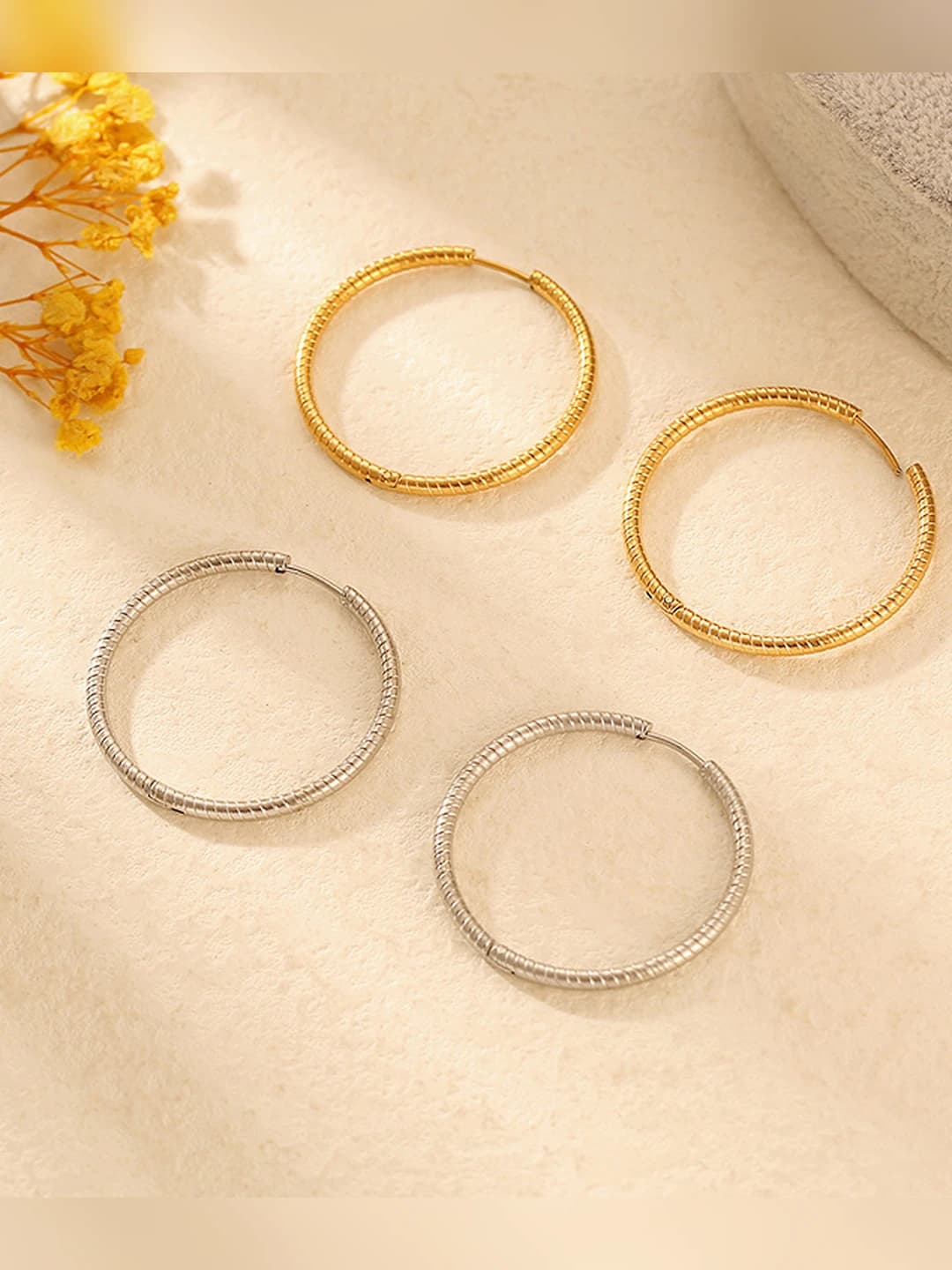 Женские серьги-гвоздики из титановой стали с золочением 18K, круглой геометрической формы в ретро стиле