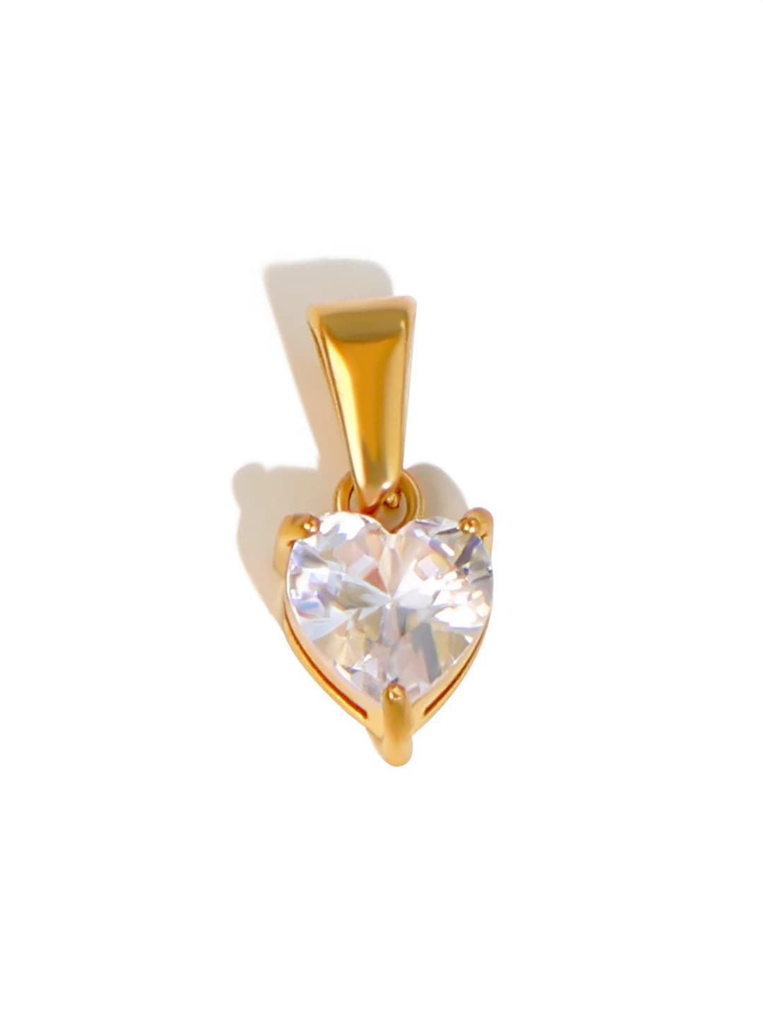 Сердце, белый бриллиант, золото