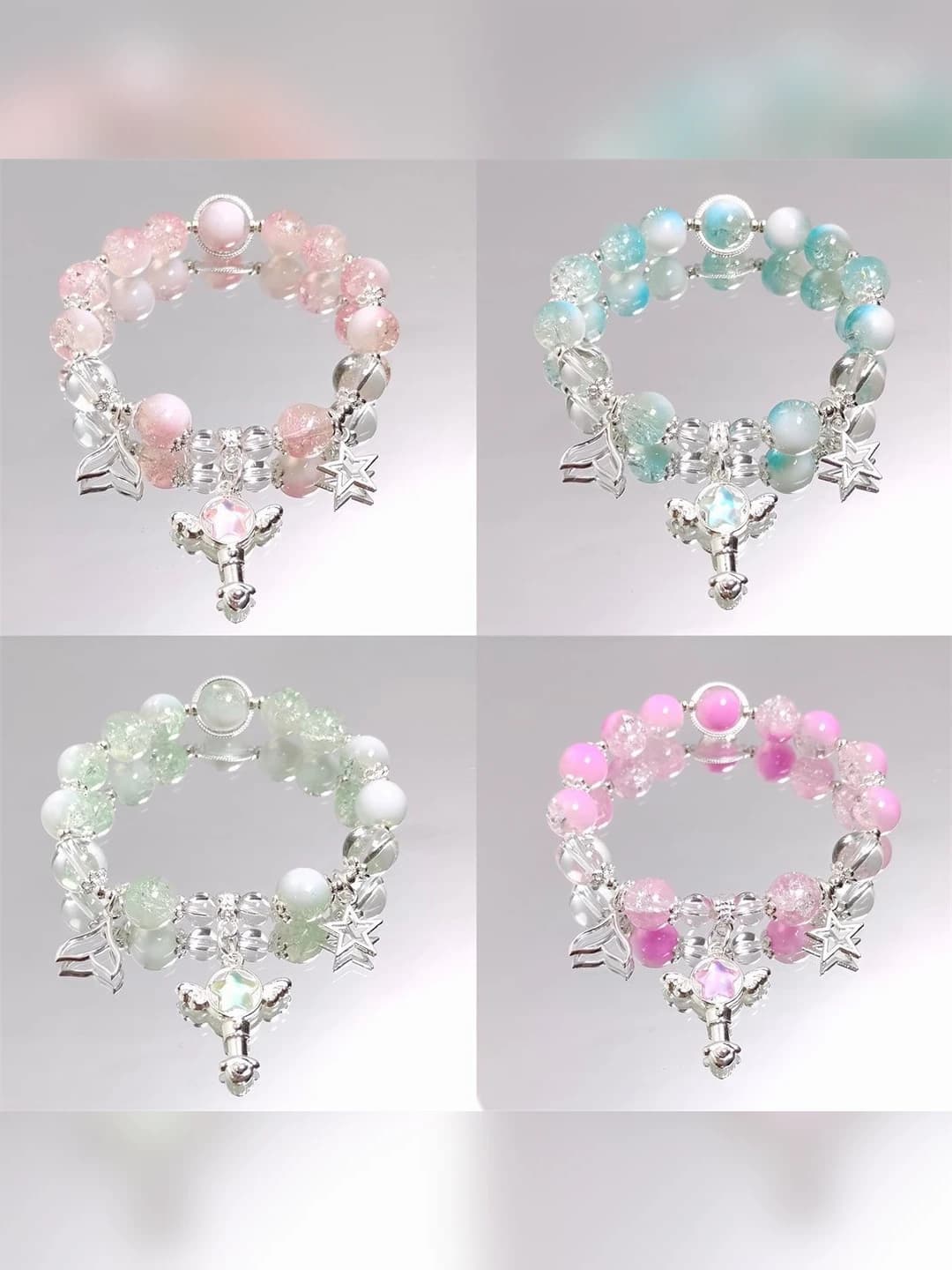 Kids' colorful crystal fairy bracelet in sweet style