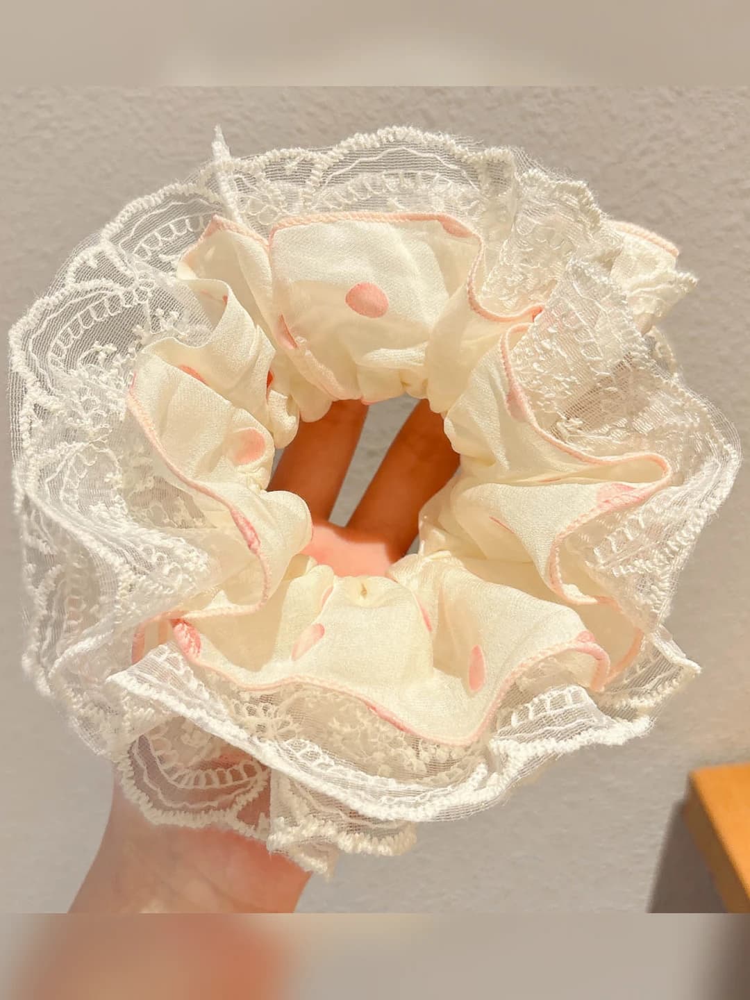 1# Розовый кружевной горошек ~15 см