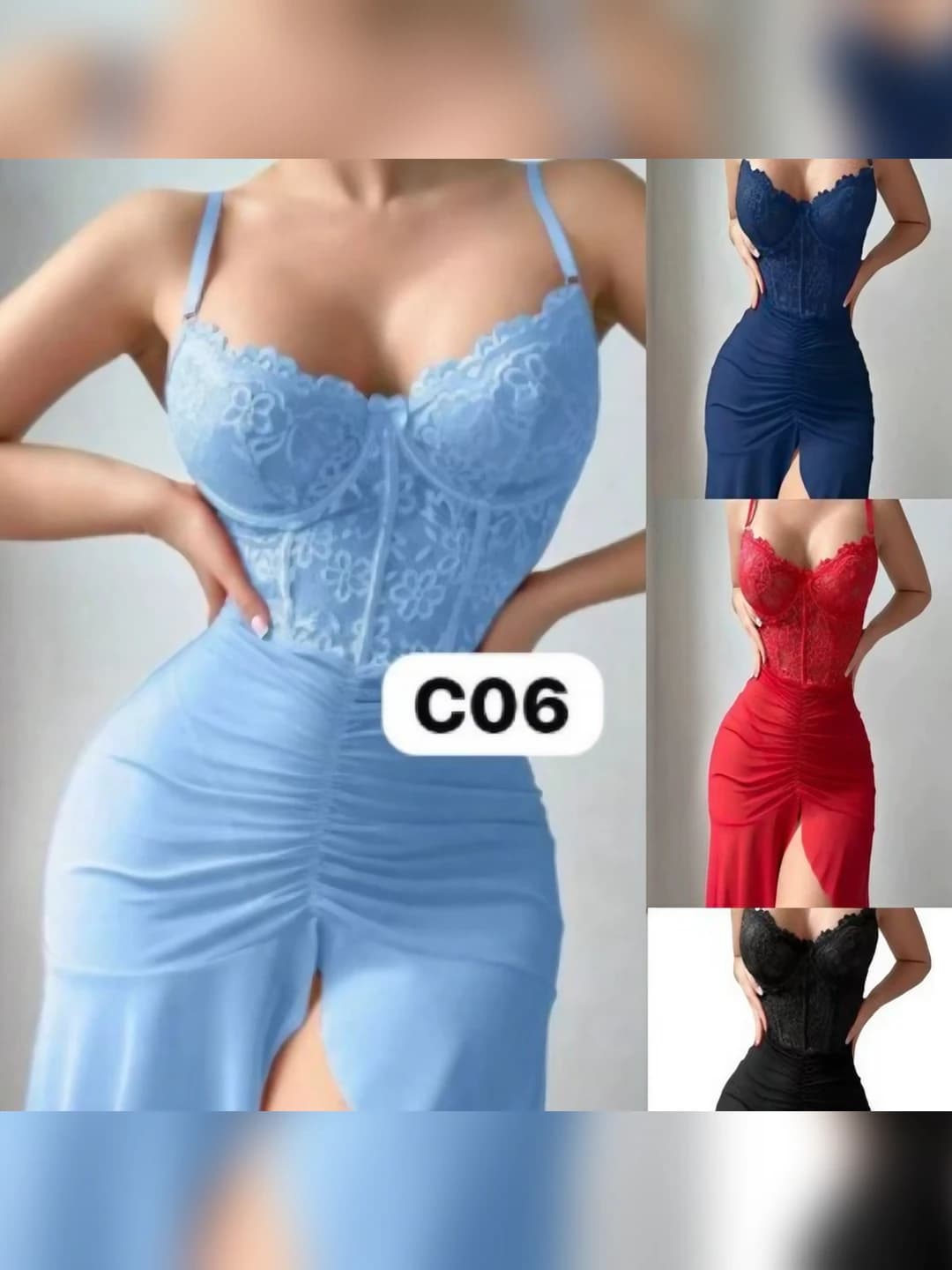 Women's lace erotic bodysuit, sheer, slit, less than 30% polyester