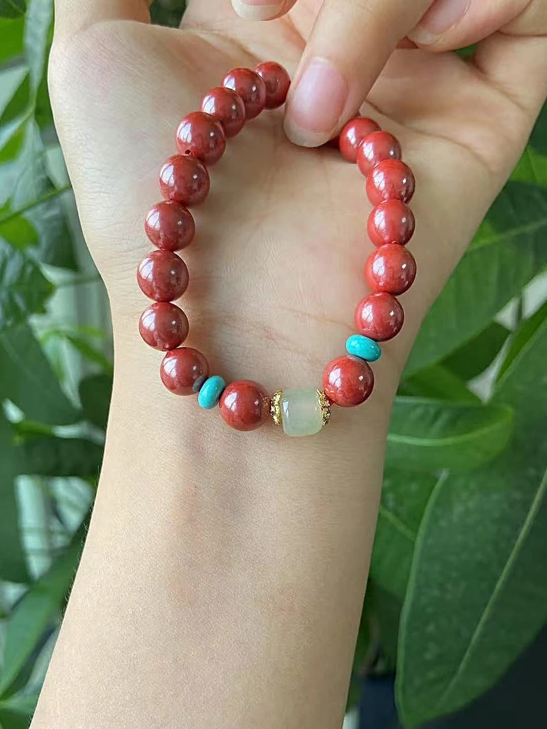 10MM imperial sand single strand bracelet