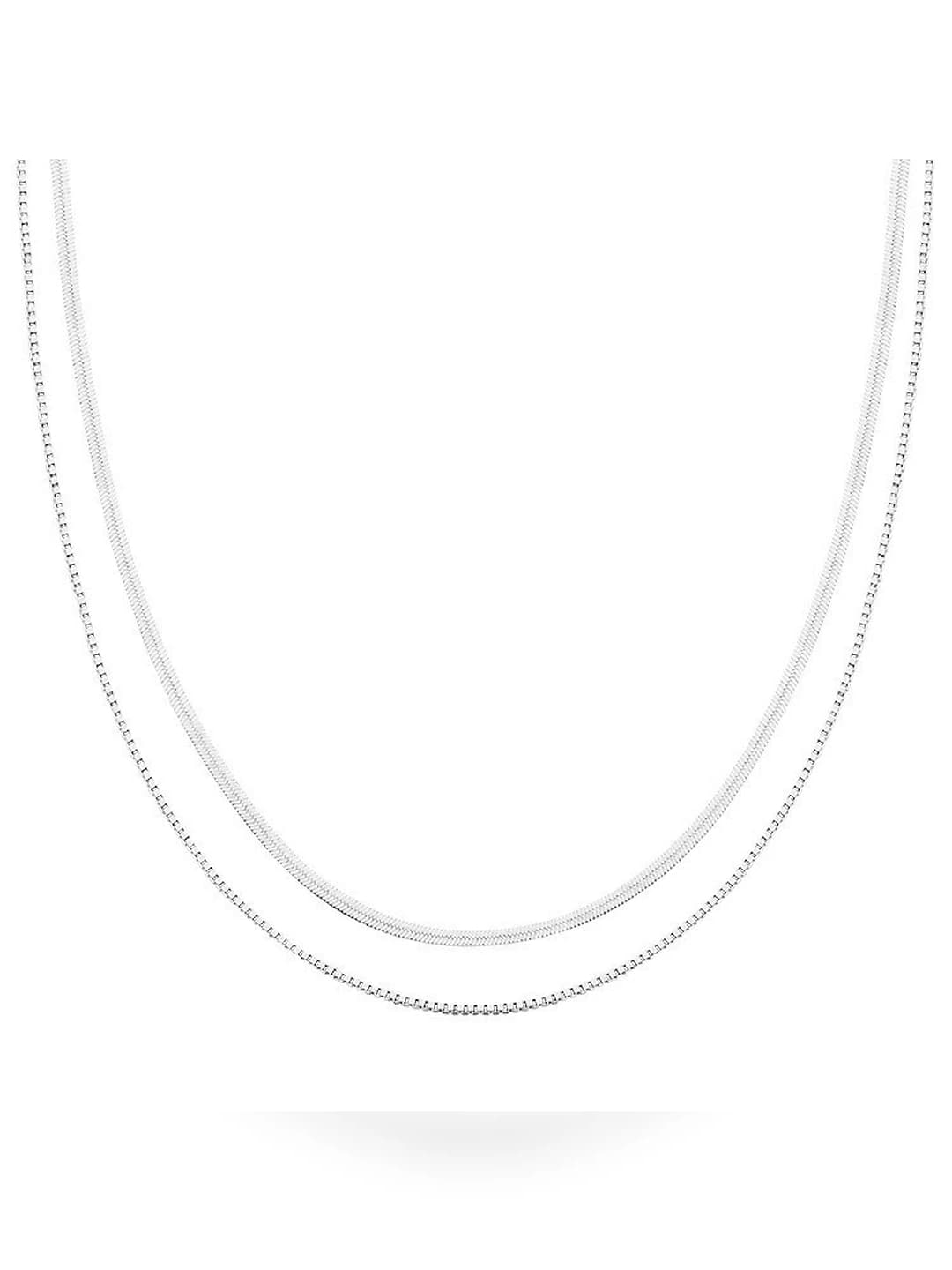 Double-layer box blade necklace