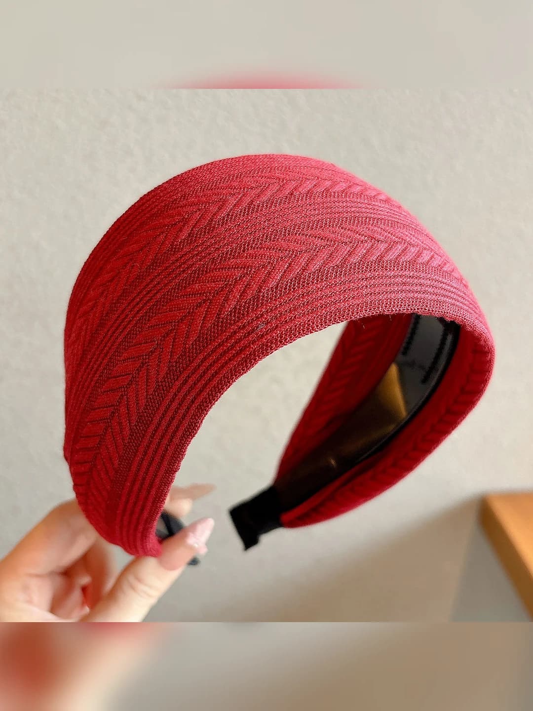 1# Wheat plaid - Wine red (width ~7cm, base ~2.5cm)