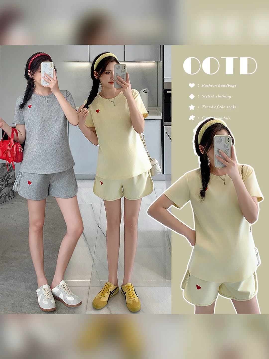 Women's 2026 summer slimming casual tracksuit set, loose fit plus size short shorts with printed pattern
