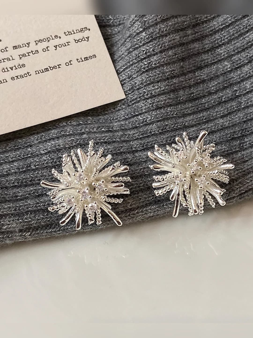 Silver stud earrings
