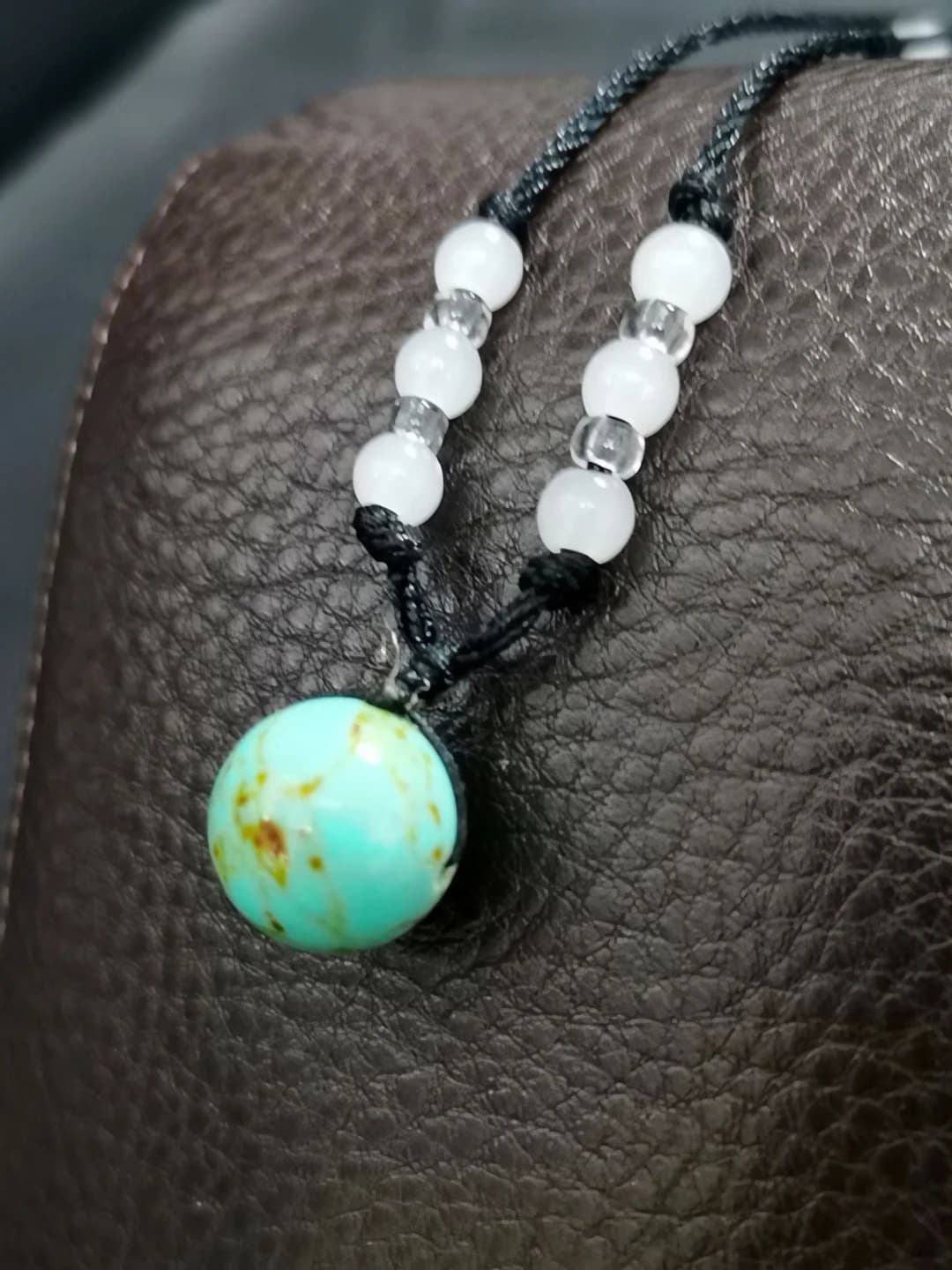 Black cord, turquoise