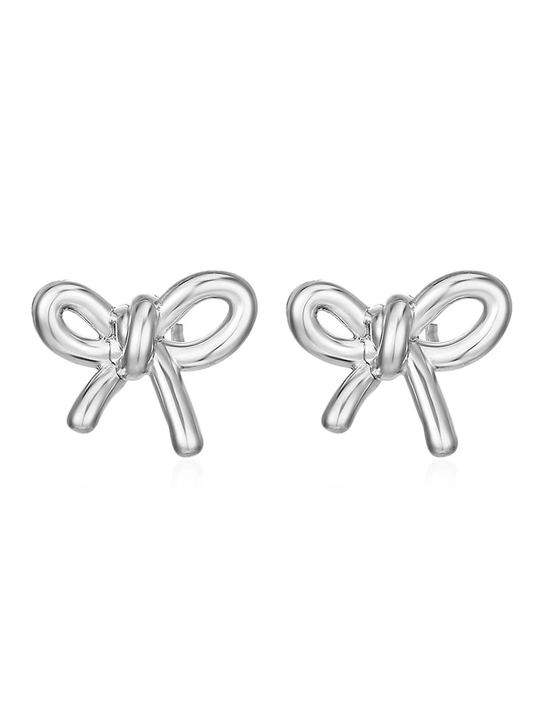 Bow earrings steel