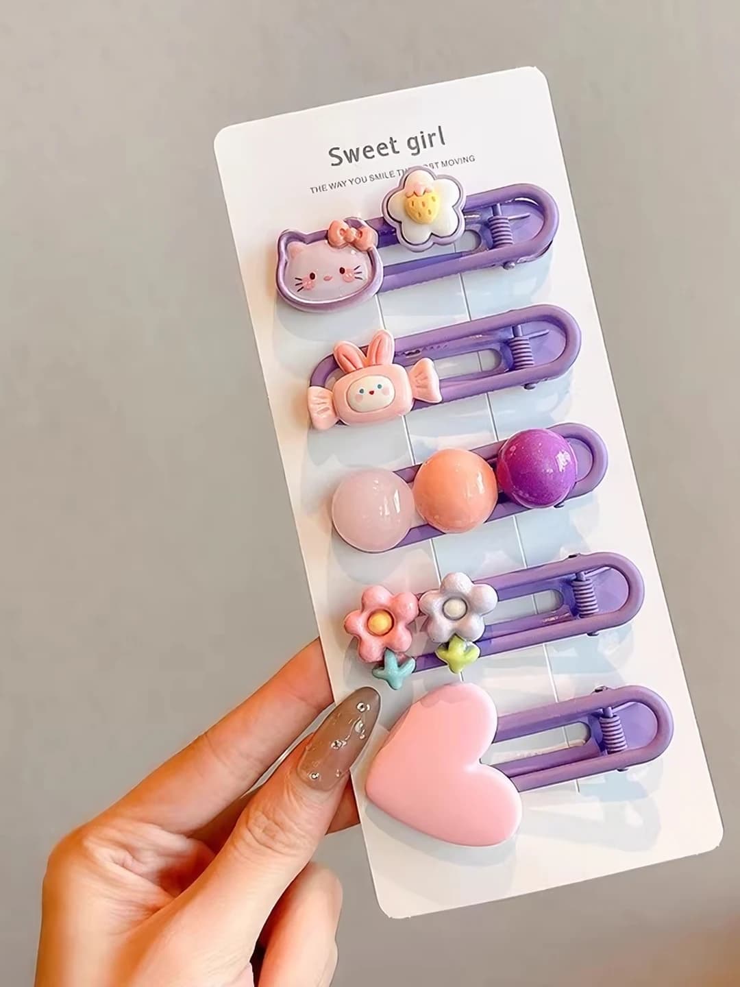 4# Фиолетовый зажим, 5 шт, смола