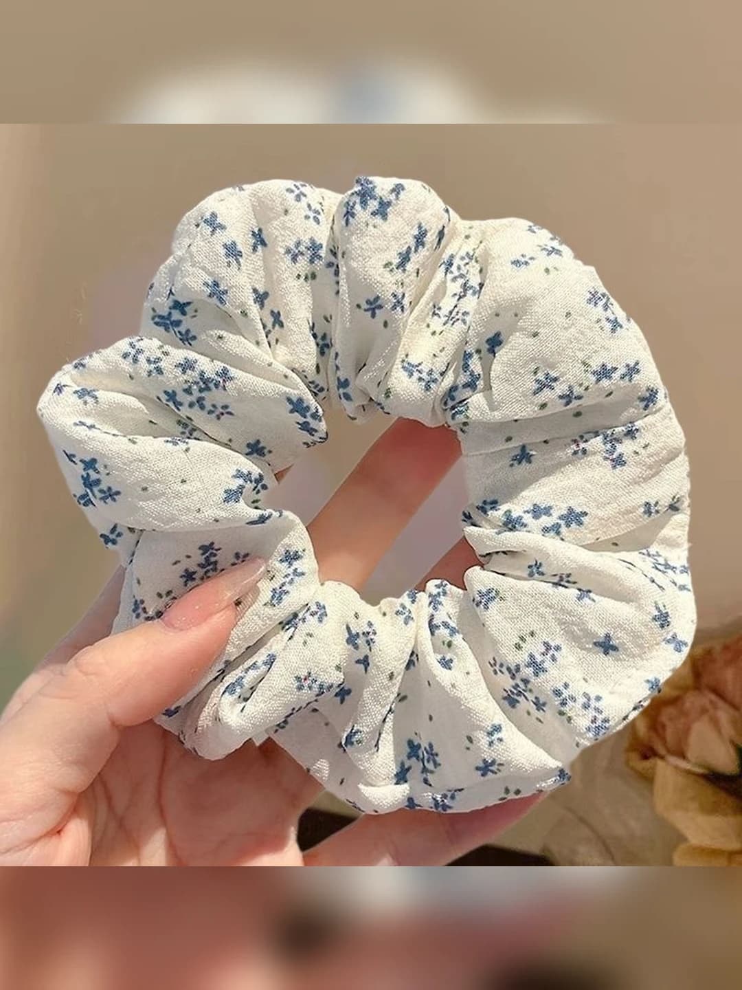 Blue, floral, 10 cm