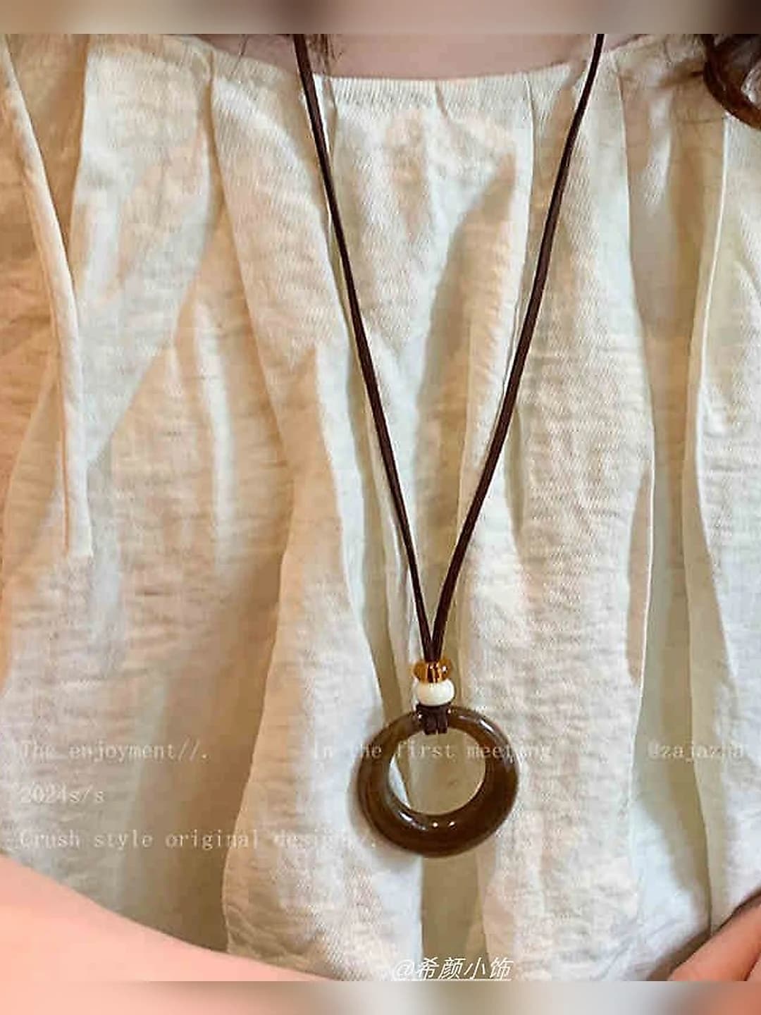 Ring bead necklace