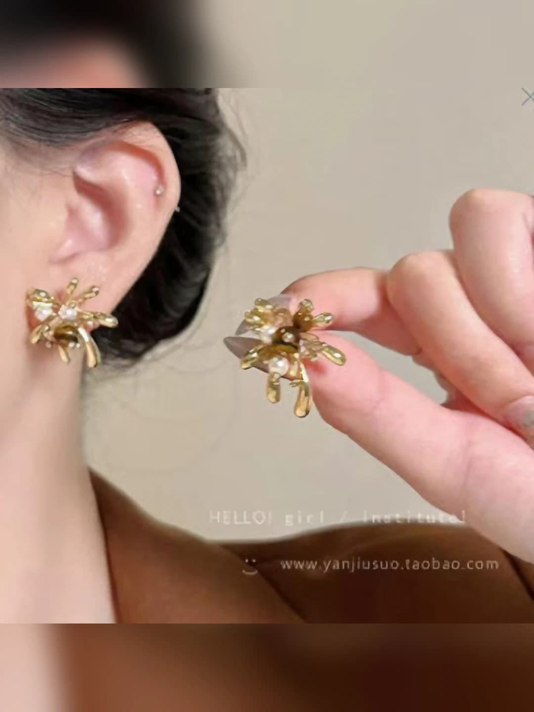 Тигровый глаз фейерверк серьги