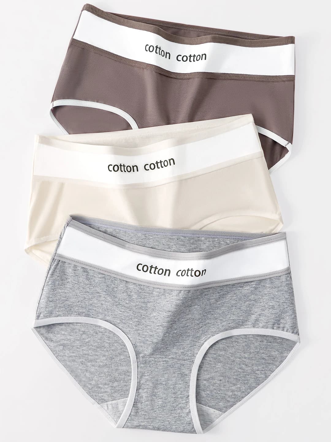 Women's pure cotton briefs: sports style, breathable, antibacterial, stretch, seamless, hip-lifting, all-season