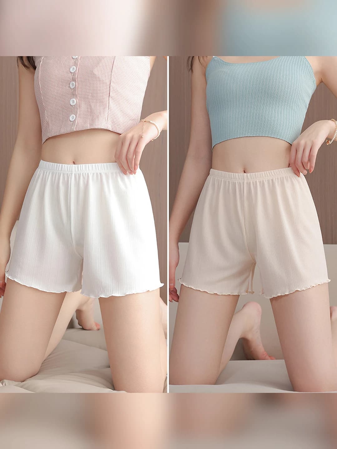 White + Beige, 2 pc