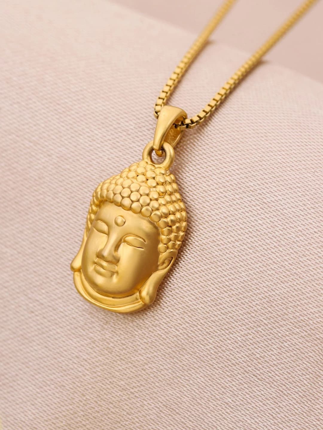 Ayollar uchun oltin Budda boshi soatli titan stali zanjir, 41-50 sm, yengil lyuks uslub