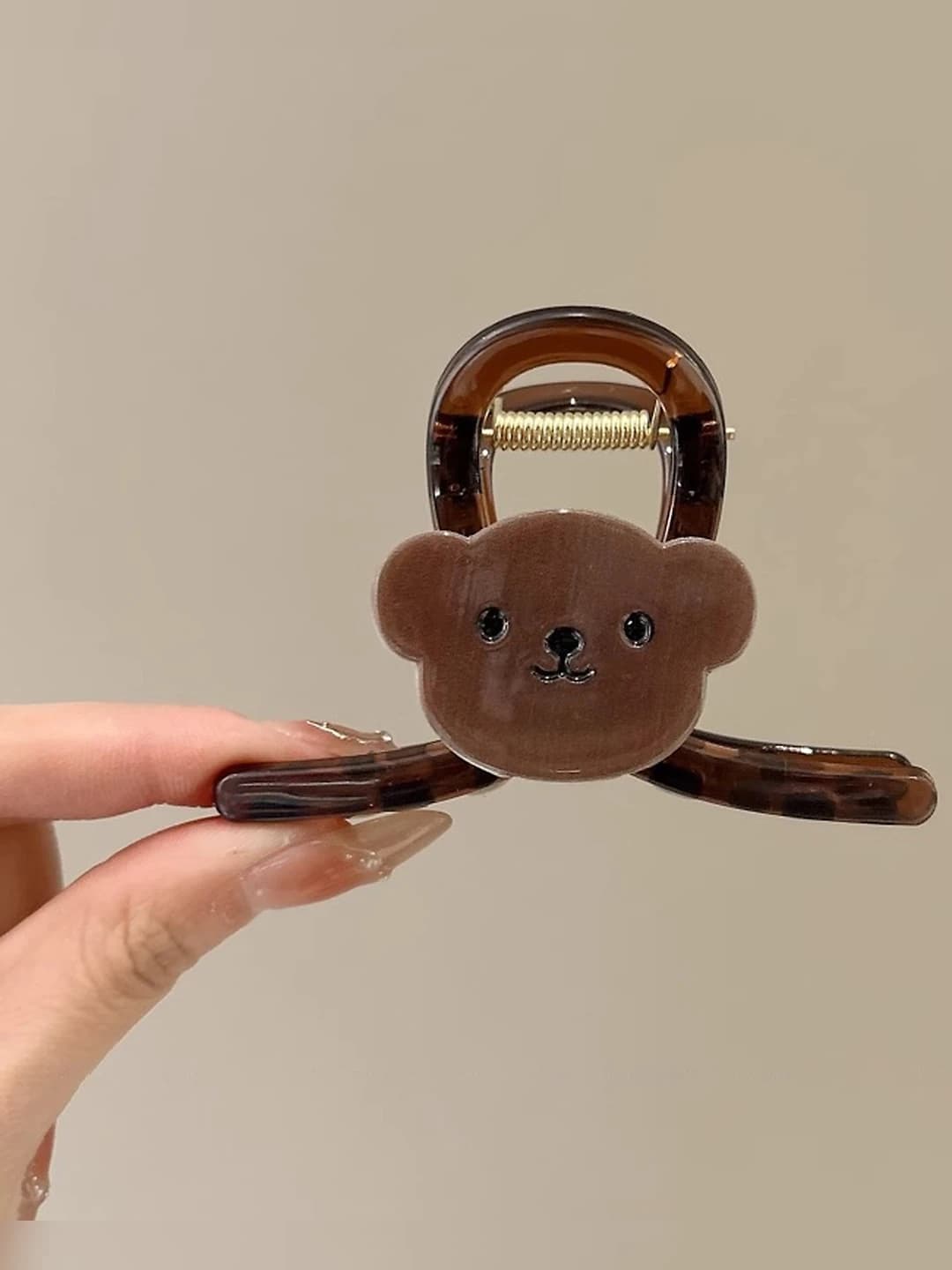 Чайно-коричневый, средний мишка клипс, 8 см