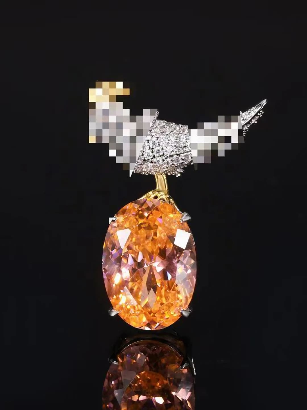 Qush uyasi kesim Paraiba brosh