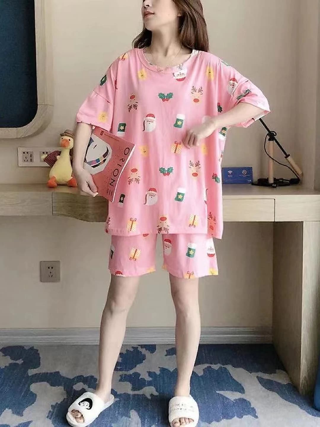 Short-sleeve - Pink Christmas