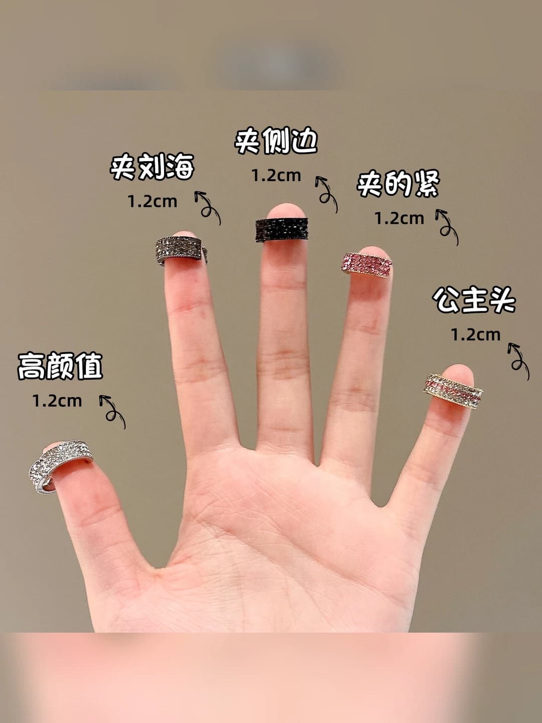 Women's round small metal hair clips 2026, front and side, premium feel, country style hair accessories
