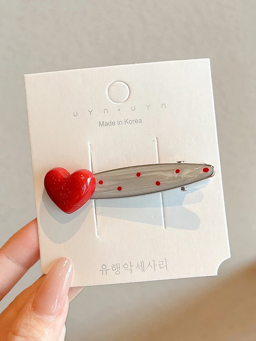 2# Qizil yurakli nuqtali qisqich - 6.5 sm
