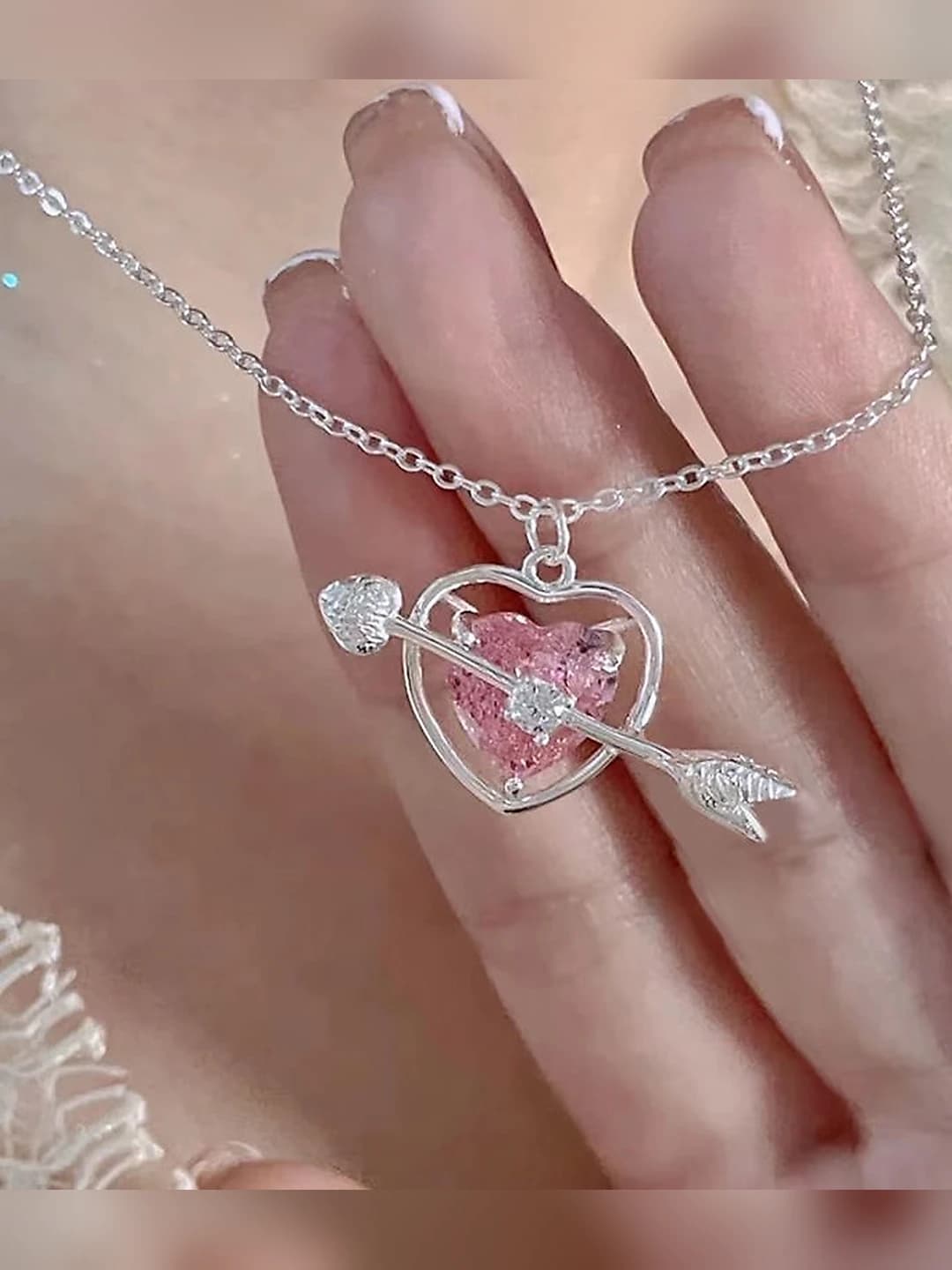 Cupid pink diamond pendant