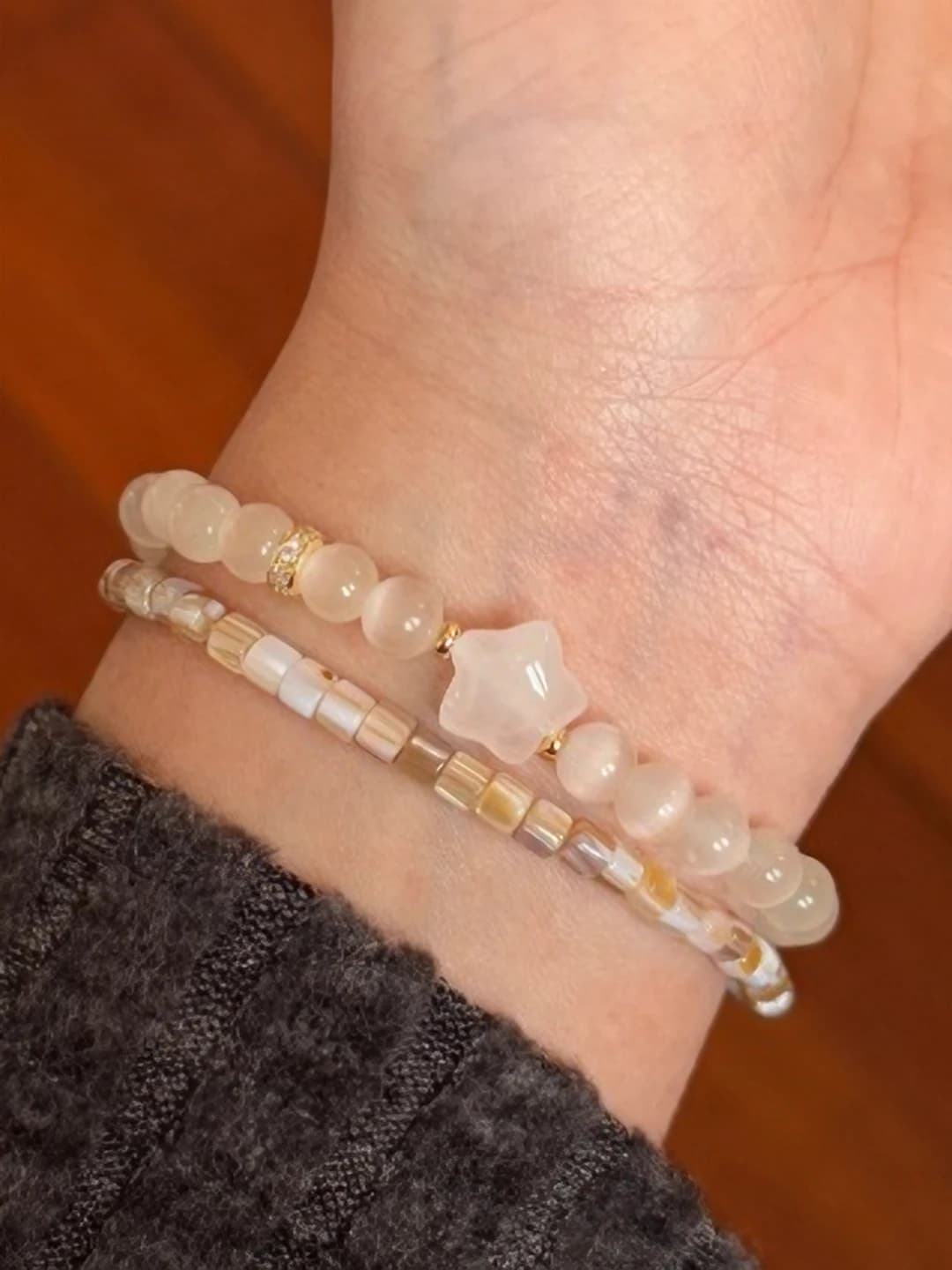 Cat's eye five-pointed star bracelet