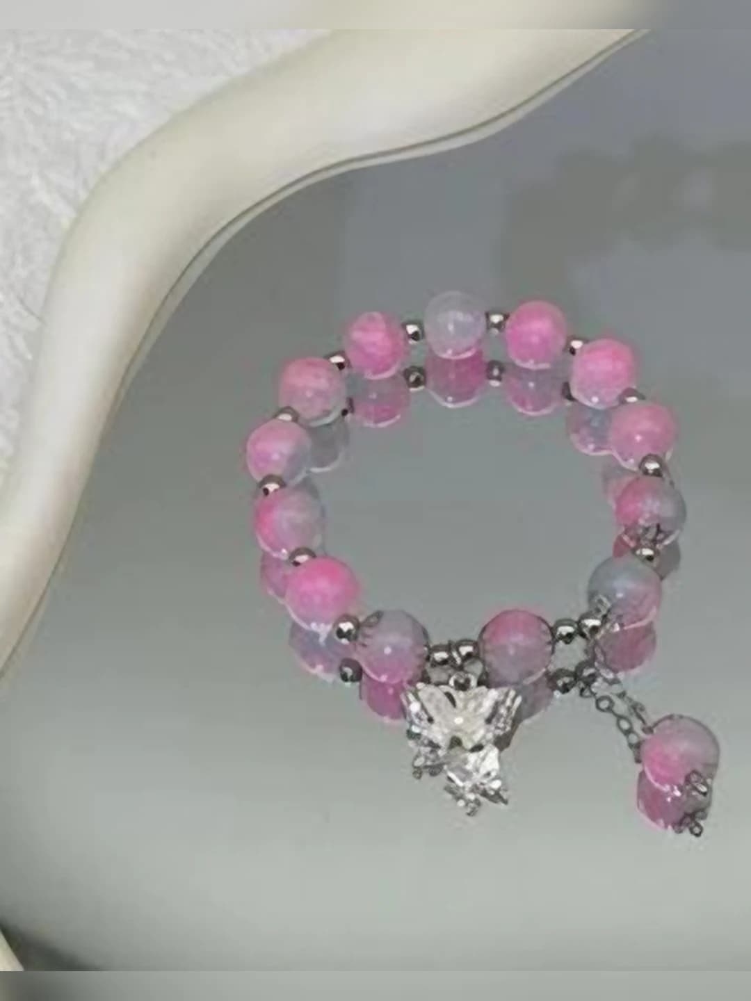 Rose red bracelet