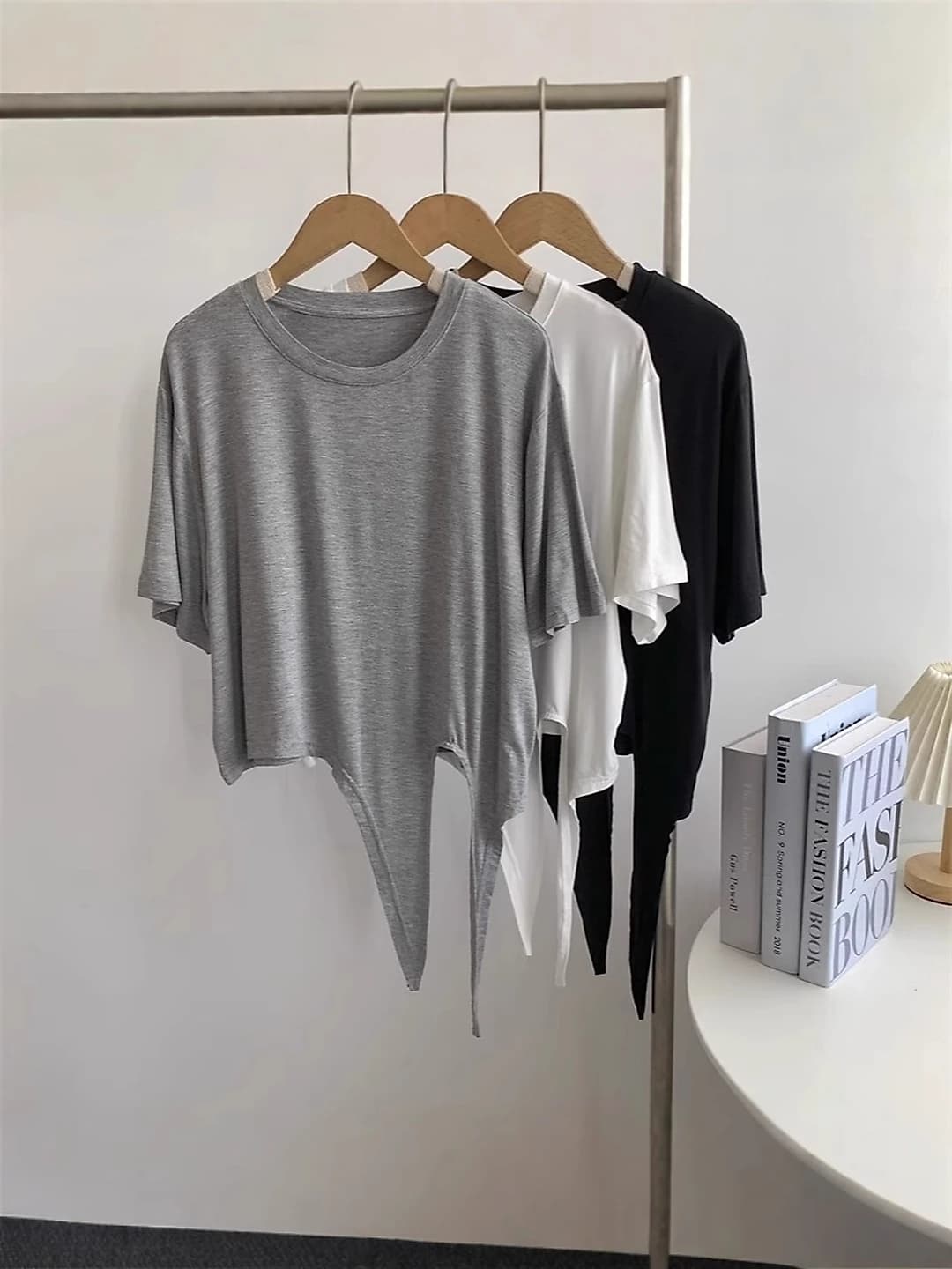 Women's summer short-sleeve loose fit crew neck solid colour modal t-shirt