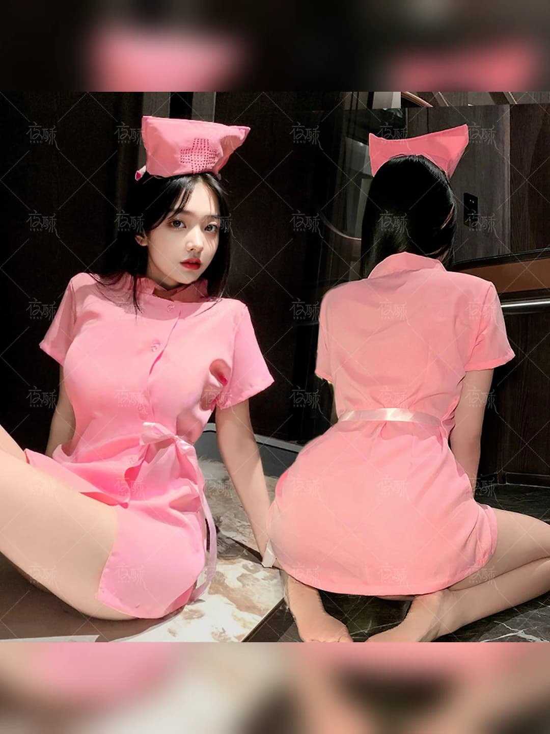 Women's role-play costume: lingerie set made of 90-95% polyester