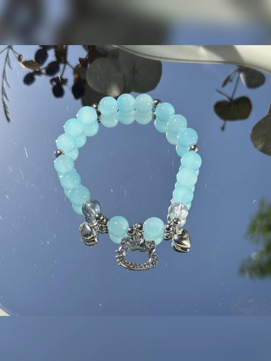 KT cat fake cat's eye bracelet (blue)