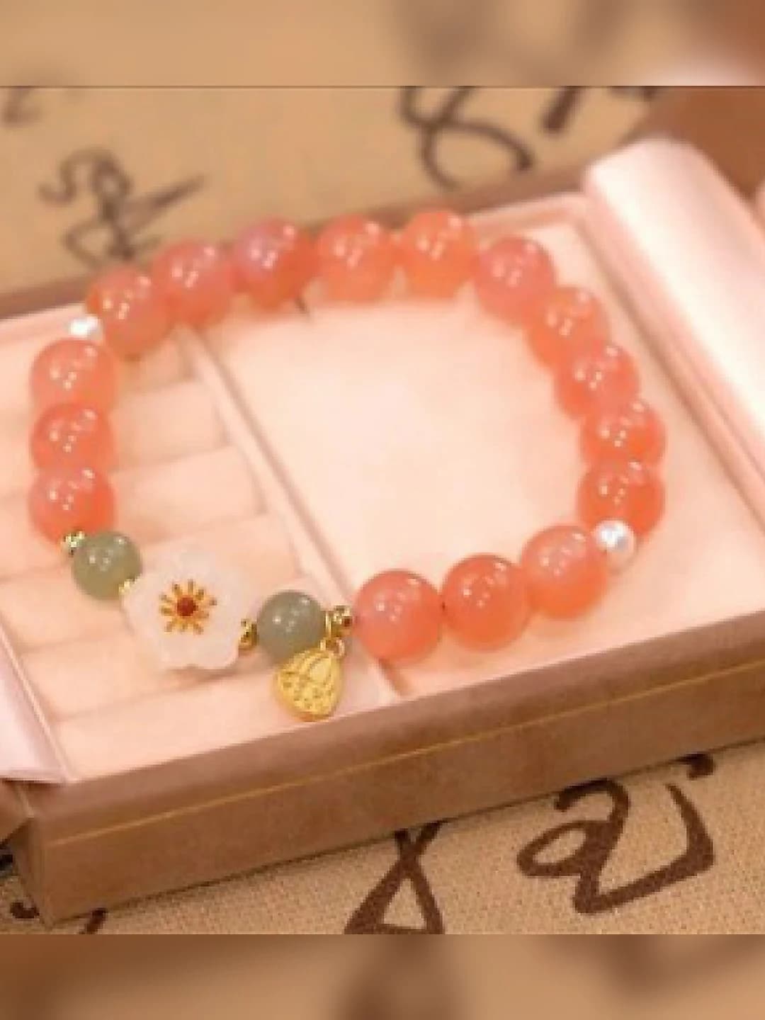 Pink floral bracelet SZ366