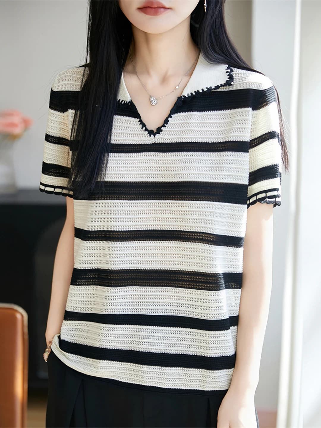 Black & white striped