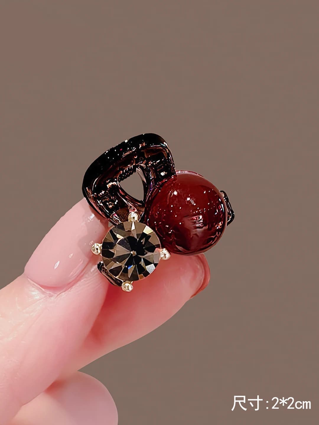 2# Pearl mini diamond clip