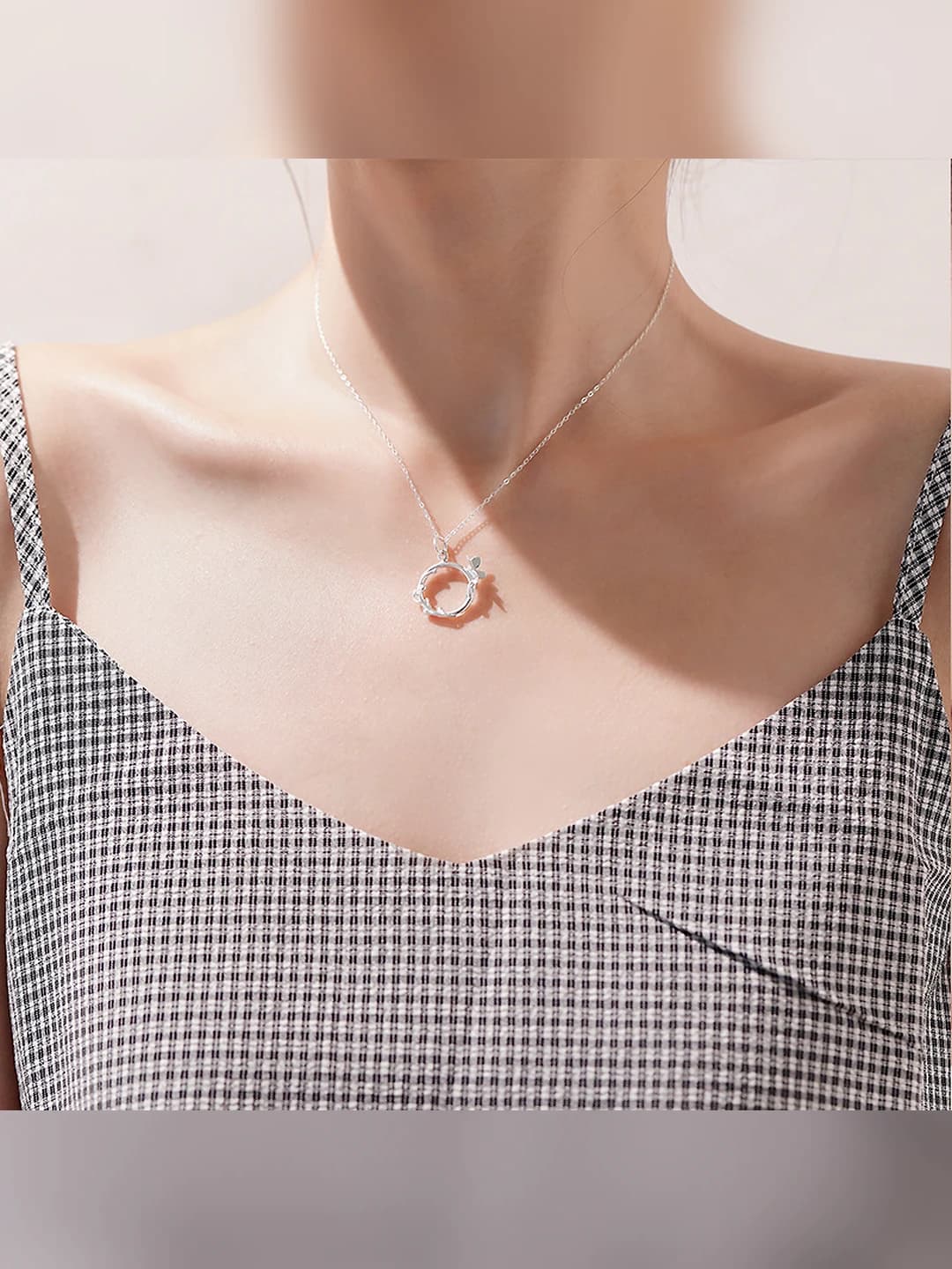 Floral butterfly necklace