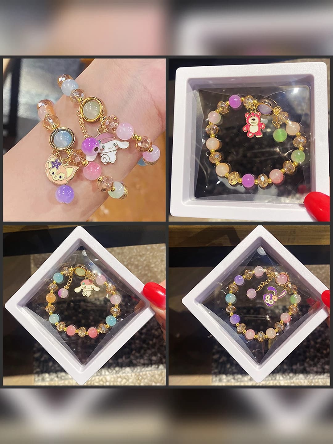Clear ice, two-tone (box), charm