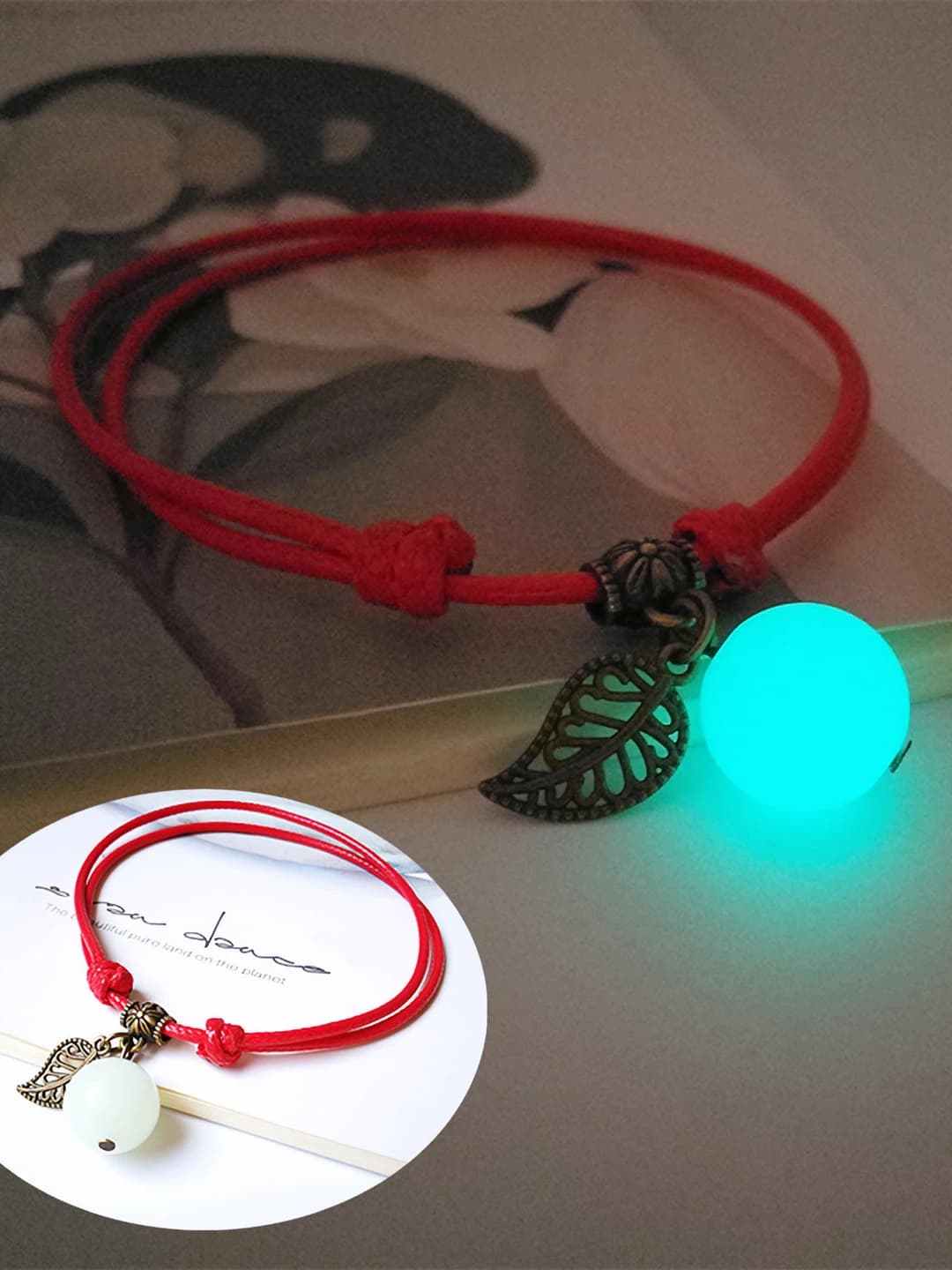 Red cord, blue light